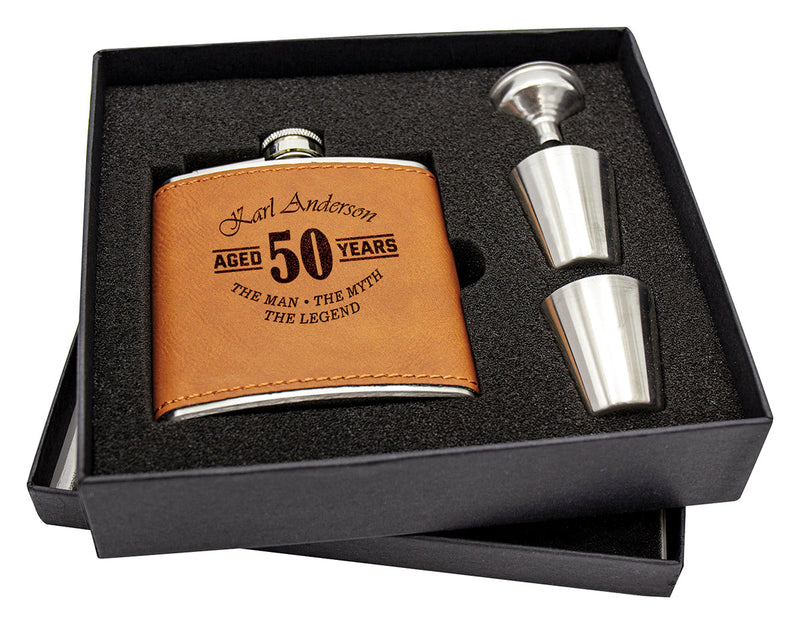 Flask Gift Box with Cups 175mm