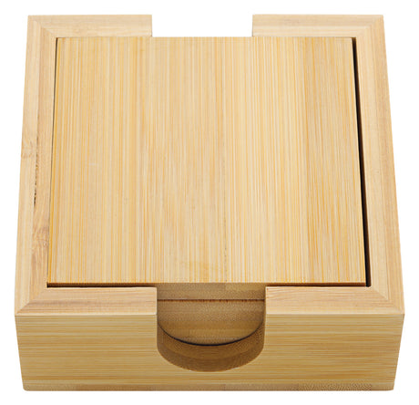 Bamboo Coaster Set 90 x 90mm