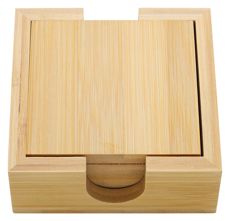 Bamboo Coaster Set 90 x 90mm