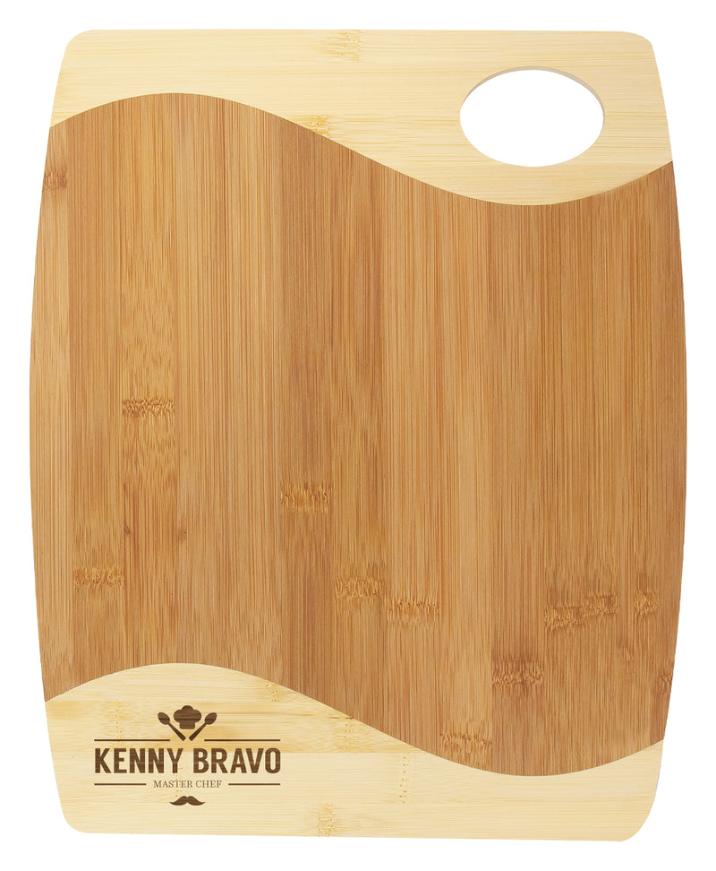 Bamboo Board Two Tone & Handle 350mm