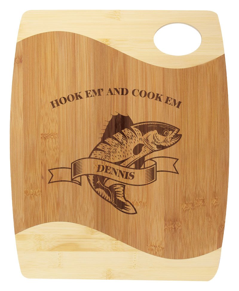 Bamboo Board Two Tone & Handle 350mm