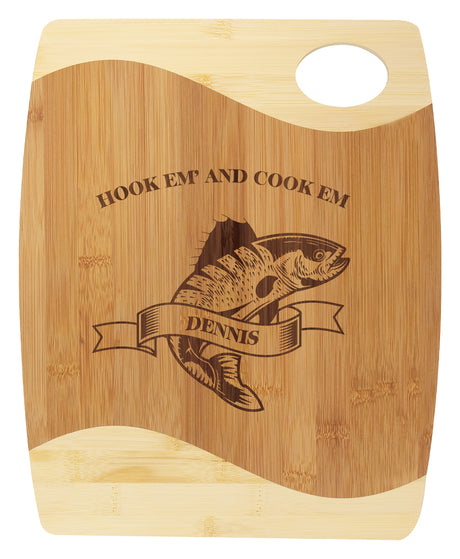 Bamboo Board Two Tone & Handle 350mm