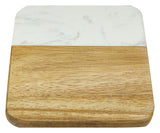 Acacia & Marble Coaster 100mm