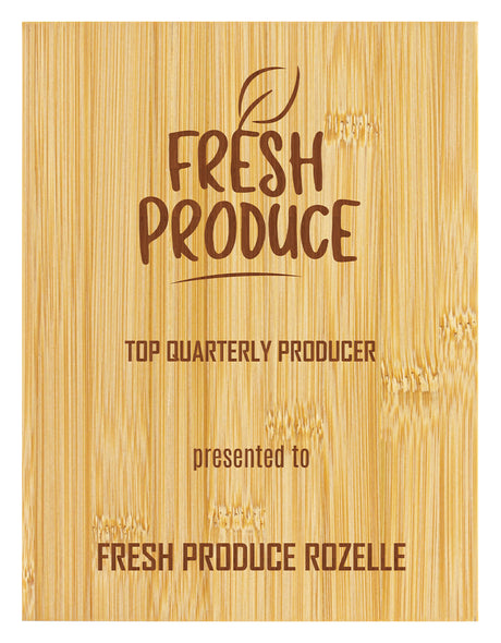Bamboo Plaque 225mm