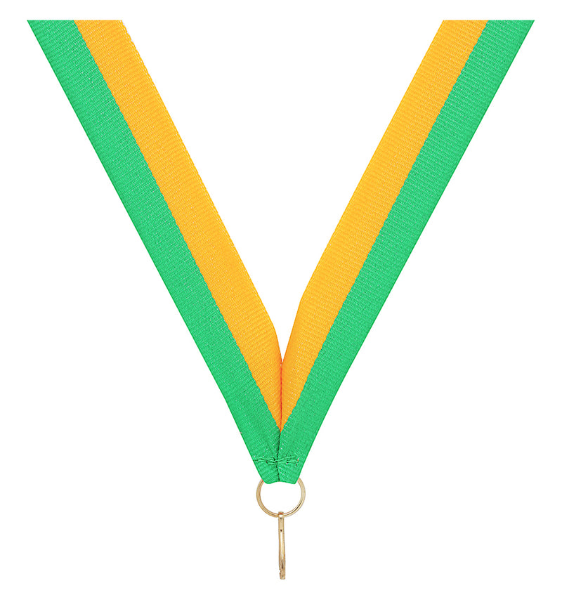 Green / Gold Ribbon 800 x 23mm / Green / Gold