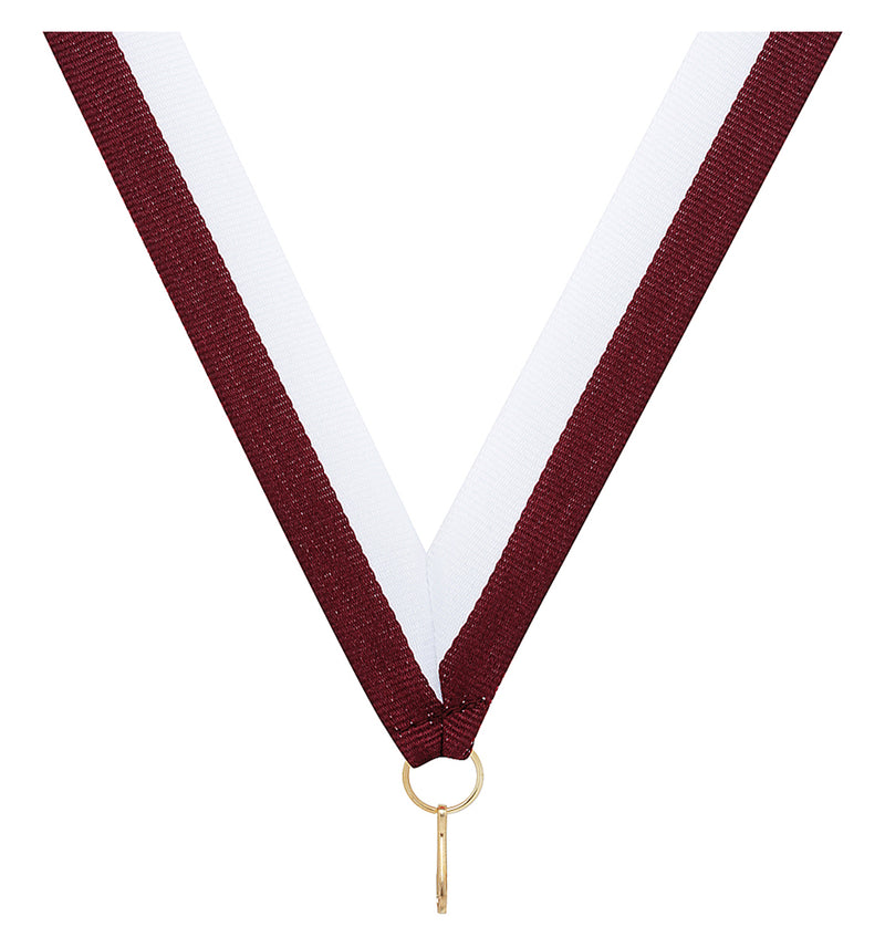 Maroon / White Ribbon 800 x 23mm / Maroon / White