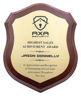 Engraved Shield Award 210mm