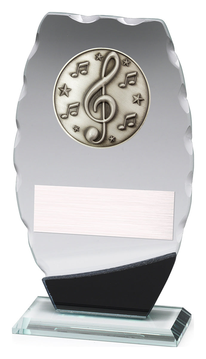 Clipped Oval Glass - Music Clipped Oval Music 150mm
