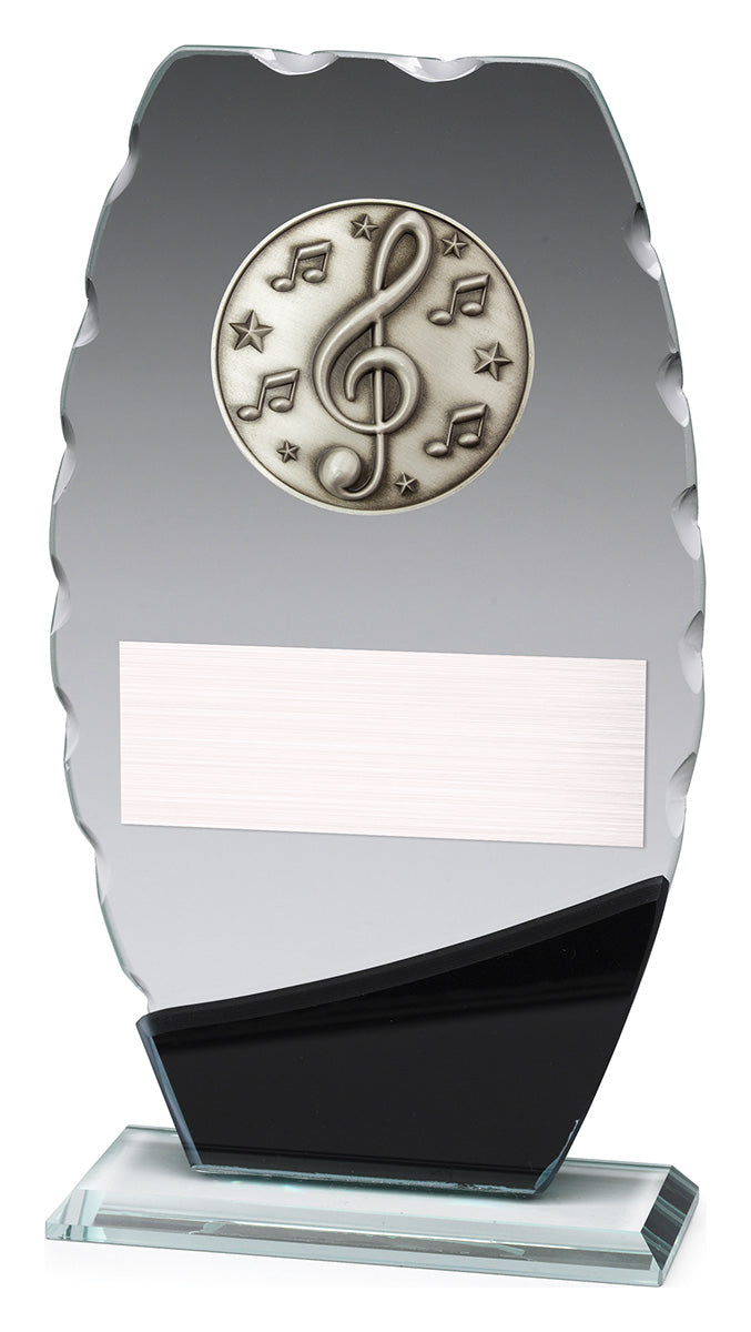 Clipped Oval Glass - Music 210mm