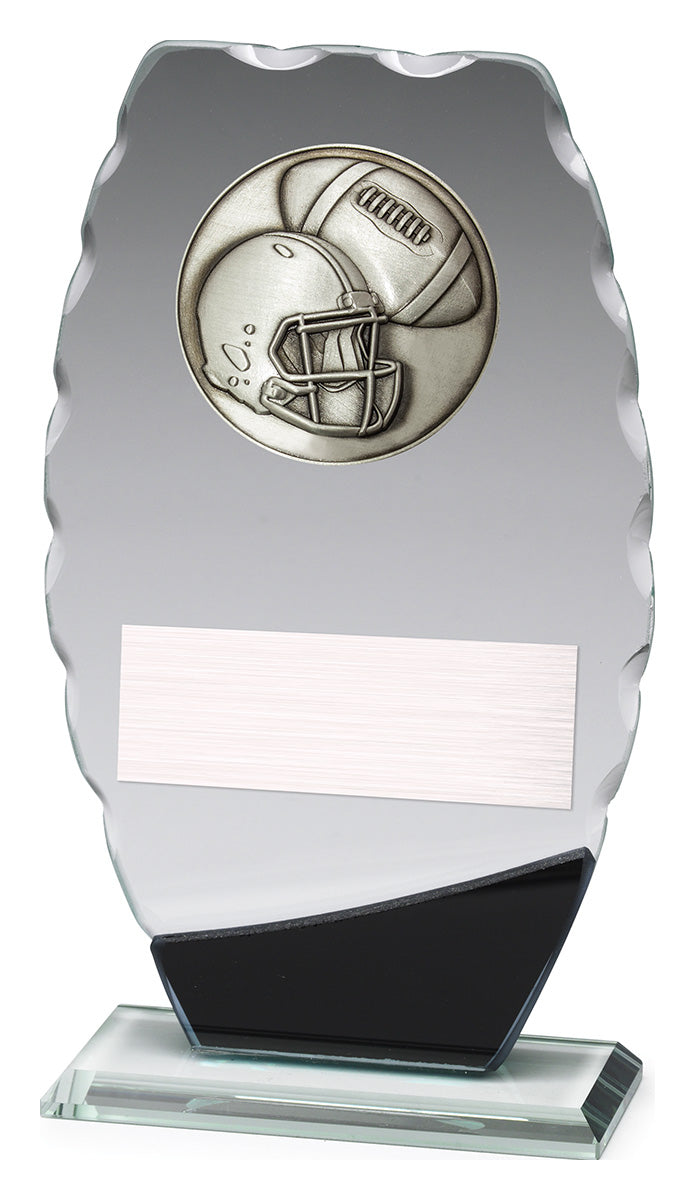 Clipped Oval Glass - American Football 190mm