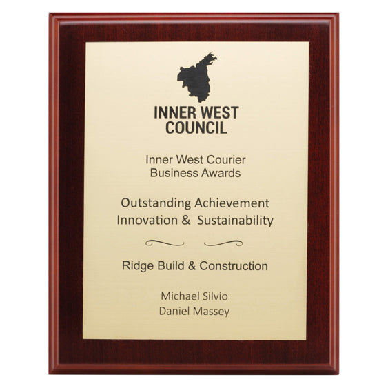 Engraved Plaques - European Gold