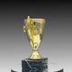 Cup 130mm - Gold - Plastic-Marble