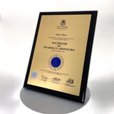 Black Timber Plaque University Plaques