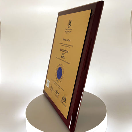 Rosewood Timber Plaque University Plaques