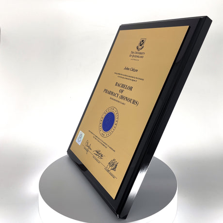 Black Timber Plaque University Plaques