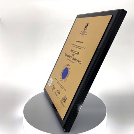 Black Timber Plaque University Plaques