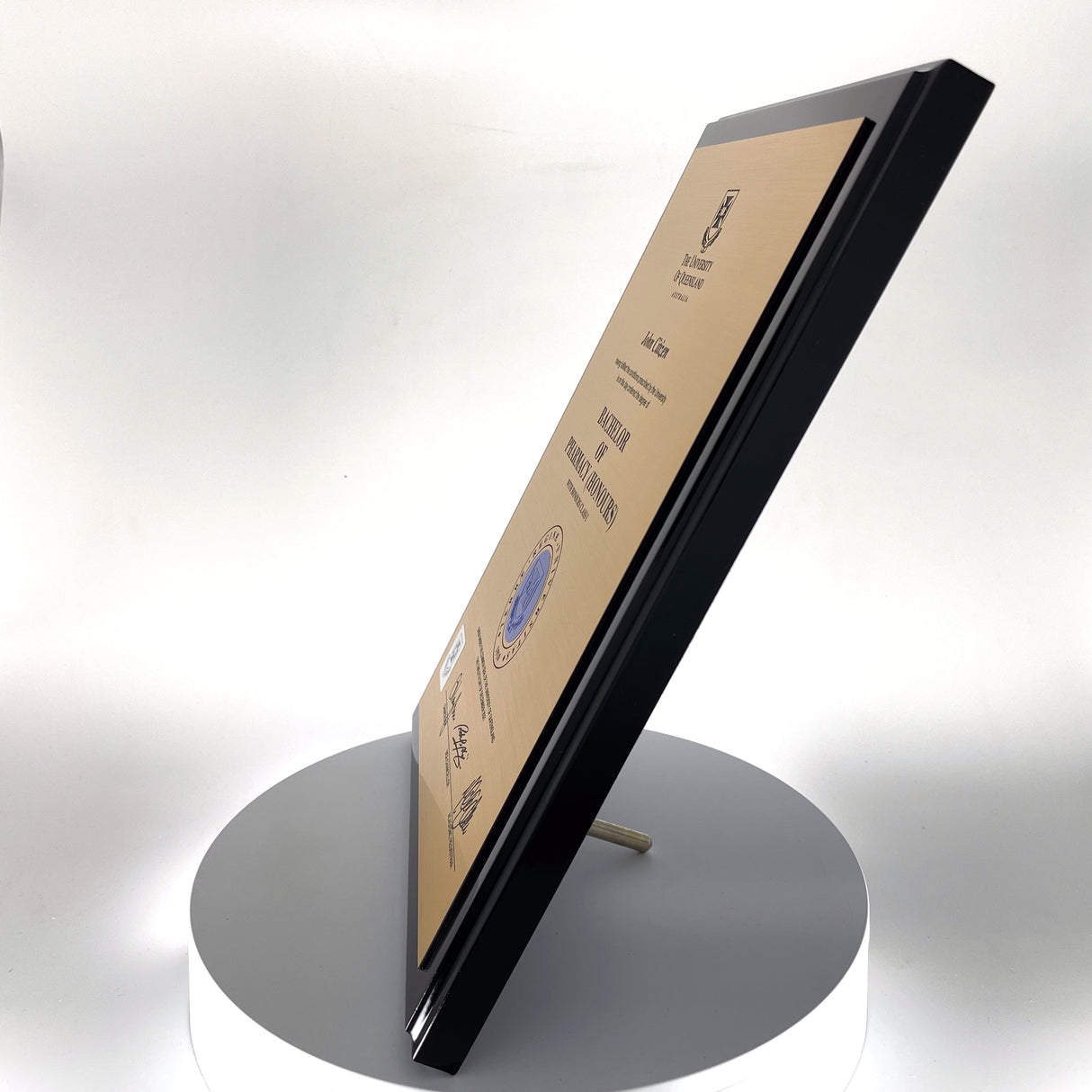 Black Timber Plaque University Plaques