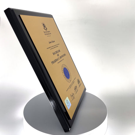 Black Timber Plaque University Plaques