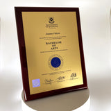 Rosewood Timber Plaque University Plaques