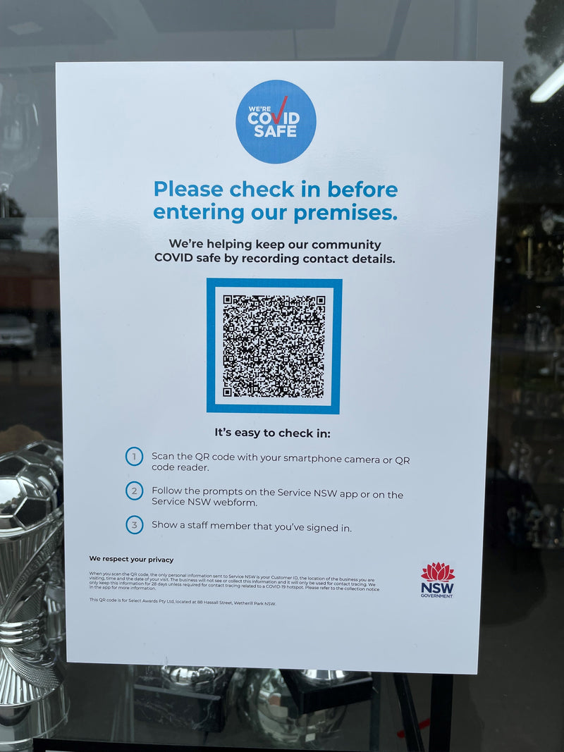 Covid Safe Sign In - Vinyl Sticker