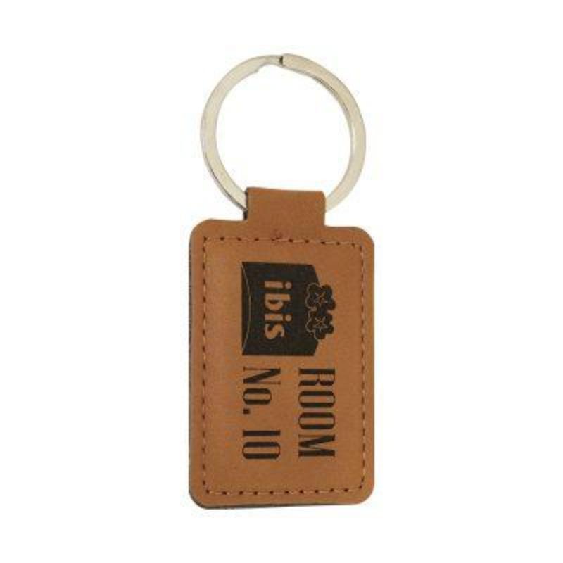 Leatherette Keychain - Rawhide with Chrome TCD