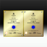 Double - Raised Shadow Plaque University Plaques