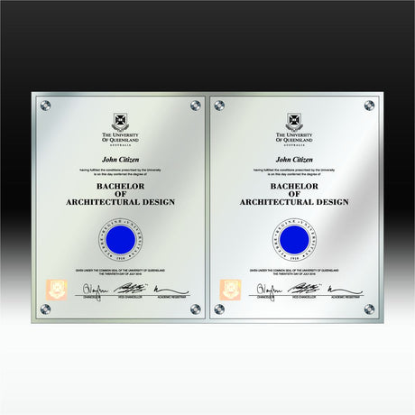 Double - Raised Shadow Plaque University Plaques