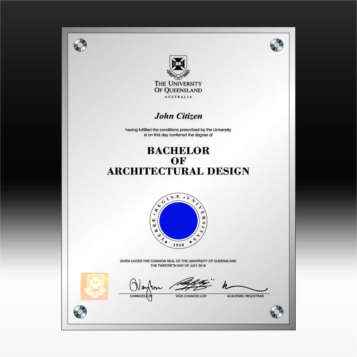 Raised Shadow Plaque Select Awards Pty Ltd