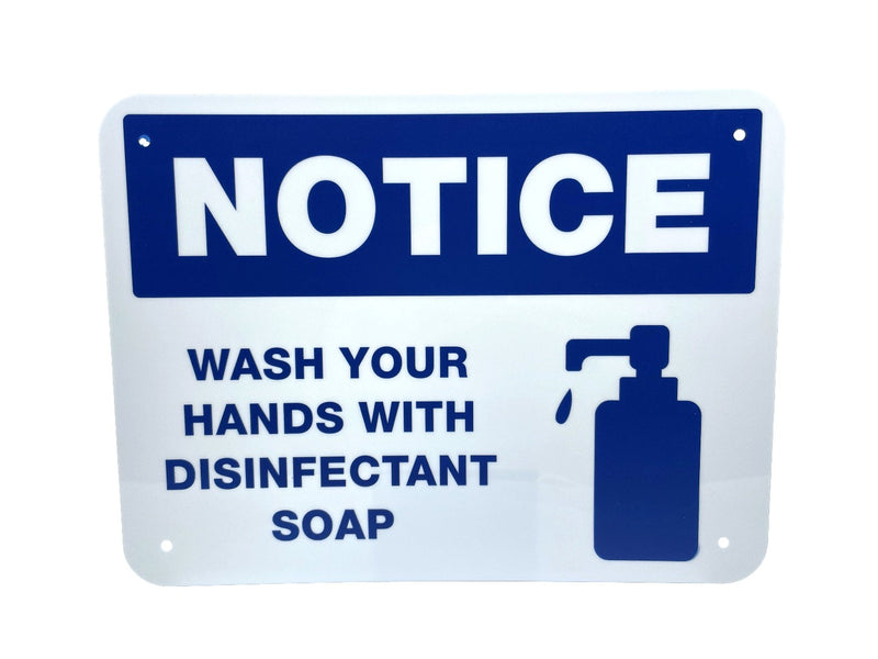 Wash Your Hands With Disinfectant Soap - Safety Sign