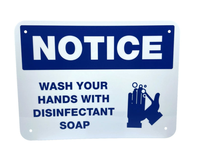 Wash Your Hands With Disinfectant Soap - Safety Sign