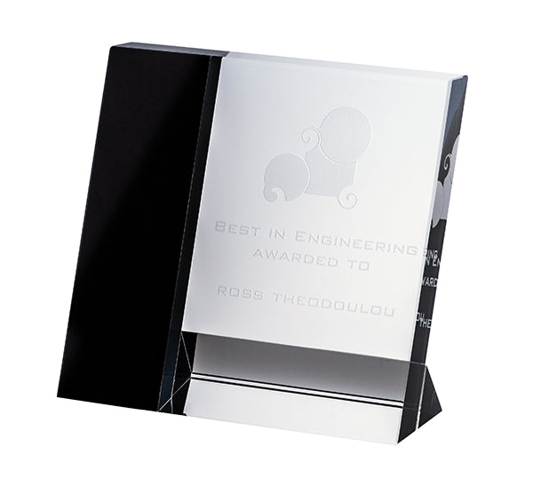 Black and Clear Crystal - Rectangle Evaton