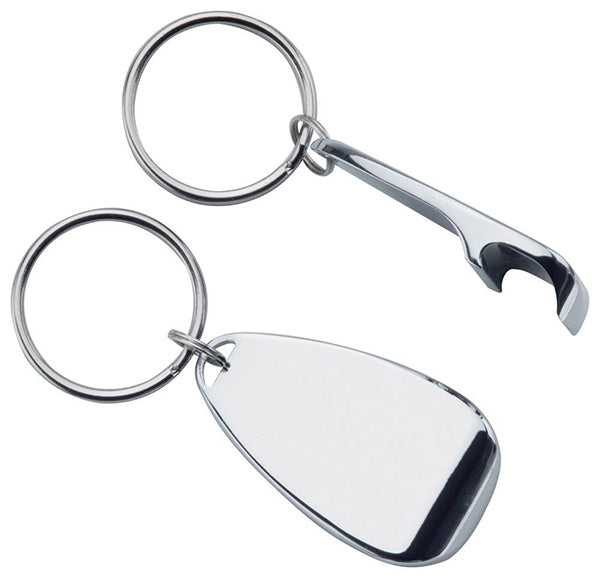 Metal /  nickel bottle opener keyring Evaton