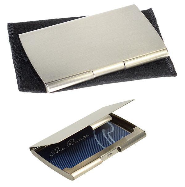 Metal silver / nickel business card holder Evaton